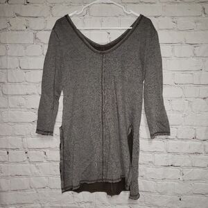 🧡KNOT Sisters Raw Hem Boat Neck Sweater